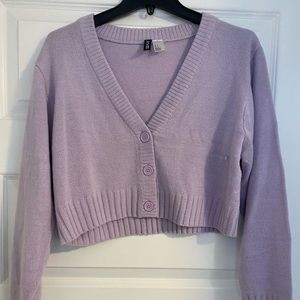 Purple cropped sweater